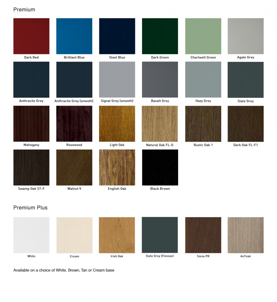 Options Colour Range - Fabframes Ltd